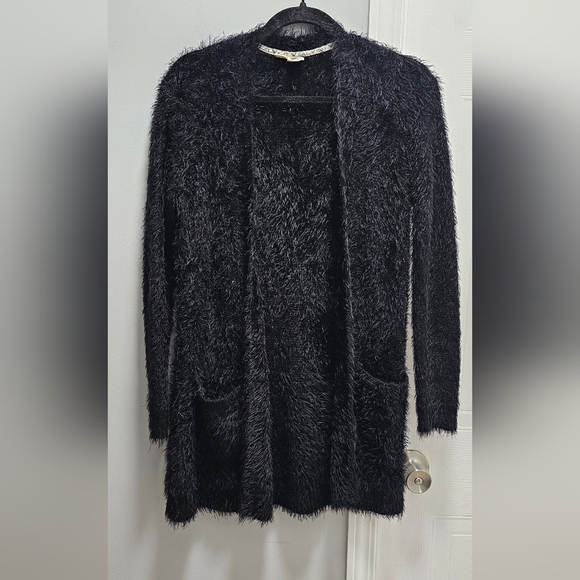 ROXY Black Soft Fuzzy Open Cardigan Sweater | XS/S - Picture 3 of 5